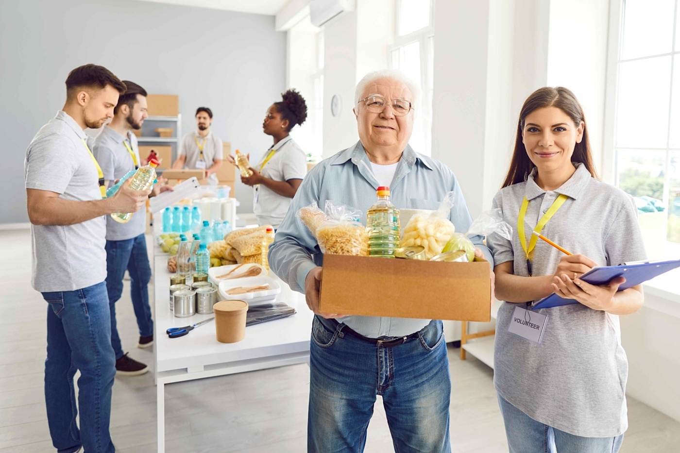 Charity workers