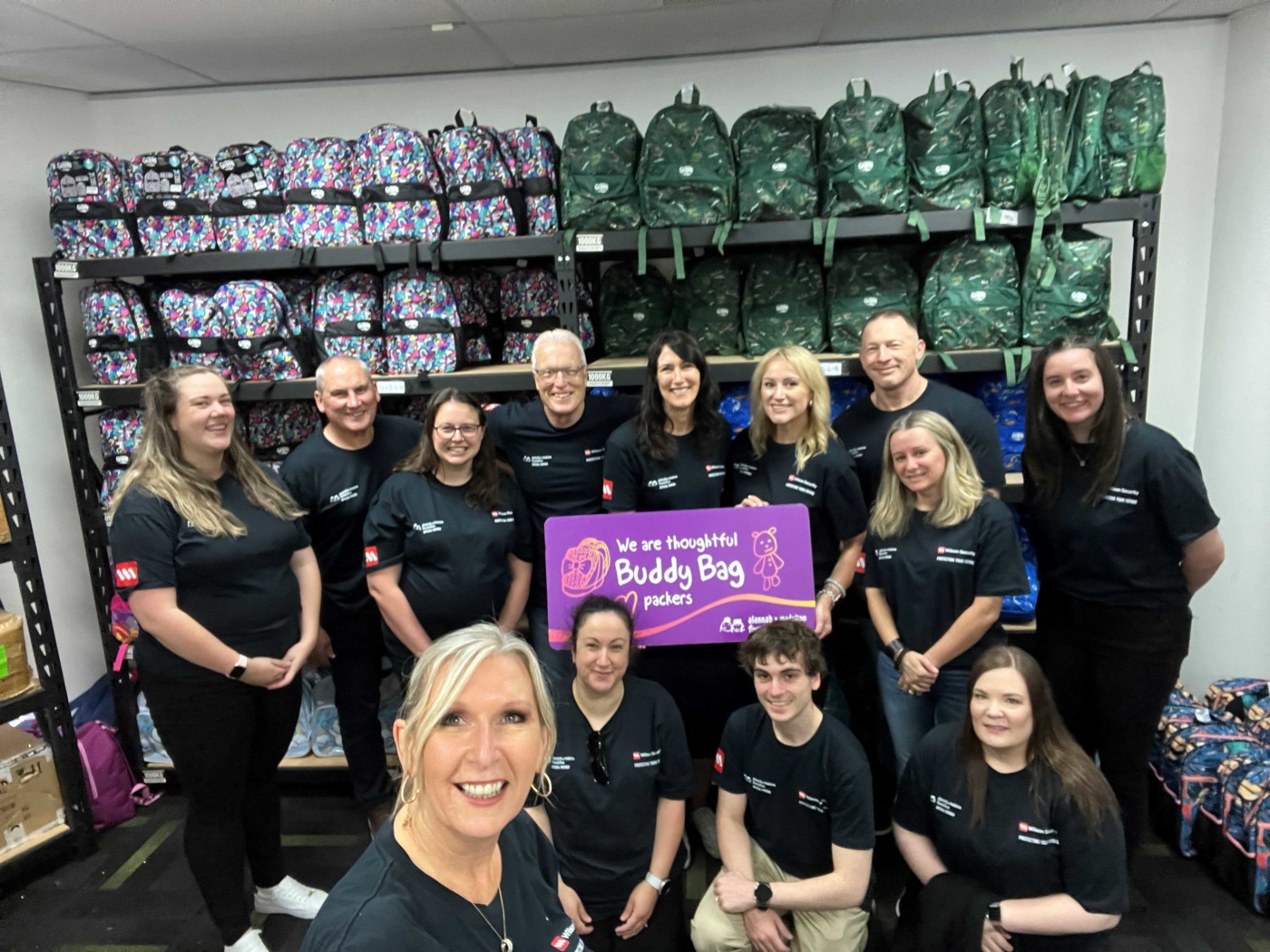Wilson Security staff Buddy Bag packing at AMF