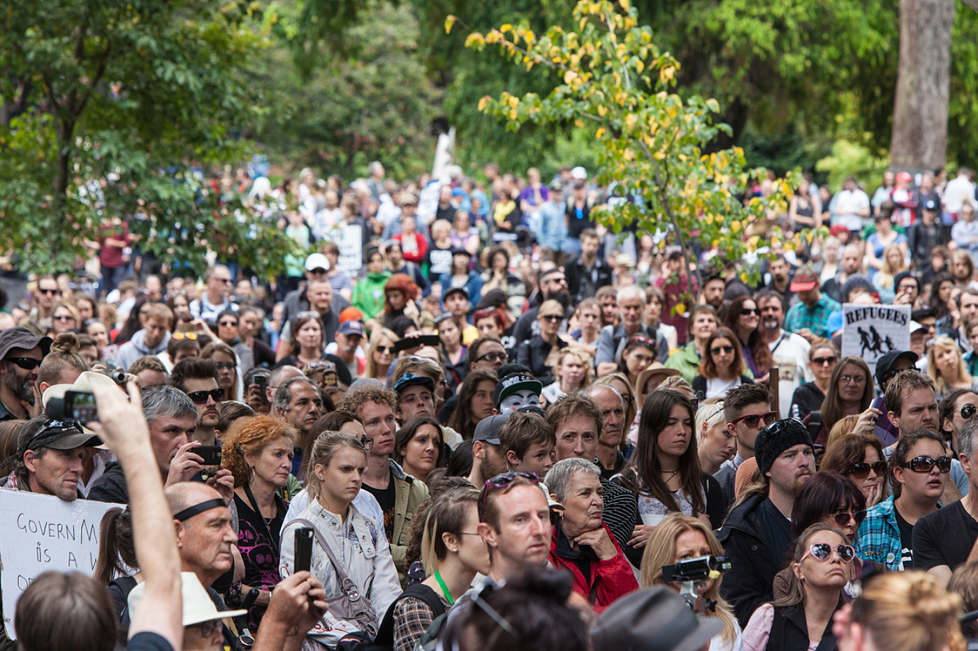 Protest Melbourne i Stock 523564597
